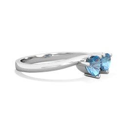 Blue Topaz Sweethearts 14K White Gold ring R5260