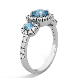 Opal Regal Halo 14K White Gold ring R5350