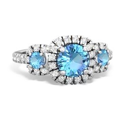 Sapphire Regal Halo 14K White Gold ring R5350