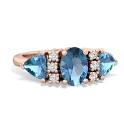 Opal Antique Style Three Stone 14K Rose Gold ring R2186