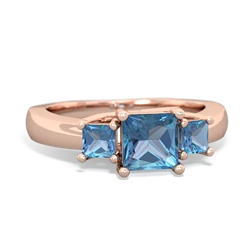 London Topaz Three Stone Trellis 14K Rose Gold ring R4015