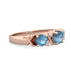 London Topaz Hugs And Kisses 14K Rose Gold ring R5016