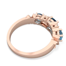 Emerald Hugs And Kisses 14K Rose Gold ring R5016