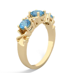 Opal Hugs And Kisses 14K Yellow Gold ring R5016