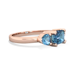 London Topaz Three Stone 14K Rose Gold ring R5235