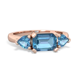 London Topaz Three Stone 14K Rose Gold ring R5235