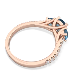 Peridot Pave Trellis 14K Rose Gold ring R5500