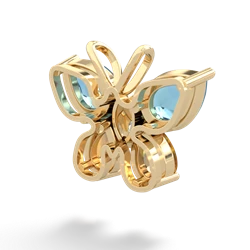 Blue Topaz Butterfly 14K Yellow Gold pendant P2215