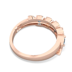 Blue Topaz Anniversary Band 14K Rose Gold ring R2089