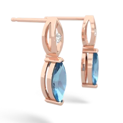 Blue Topaz Marquise Drop 14K Rose Gold earrings E5333