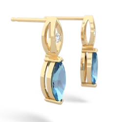 Blue Topaz Marquise Drop 14K Yellow Gold earrings E5333