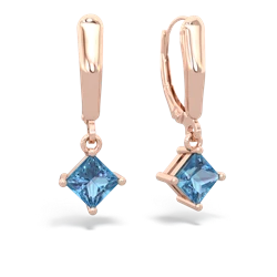 matching earrings - 6mm Princess Lever Back