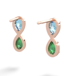 Blue Topaz Infinity 14K Rose Gold earrings E5050