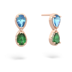 Blue Topaz Infinity 14K Rose Gold earrings E5050