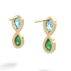 Blue Topaz Infinity 14K Yellow Gold earrings E5050