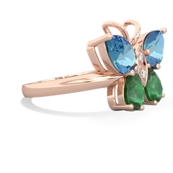 Blue Topaz Butterfly 14K Rose Gold ring R2215