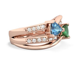 Blue Topaz Bowtie 14K Rose Gold ring R2360