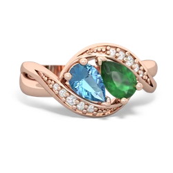 Blue Topaz Summer Winds 14K Rose Gold ring R5342