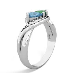 Blue Topaz Summer Winds 14K White Gold ring R5342