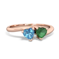 Blue Topaz Sweethearts 14K Rose Gold ring R5260