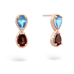 Blue Topaz Infinity 14K Rose Gold earrings E5050