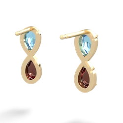 Blue Topaz Infinity 14K Yellow Gold earrings E5050