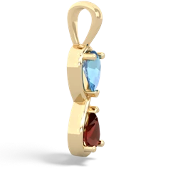 Blue Topaz Infinity 14K Yellow Gold pendant P5050