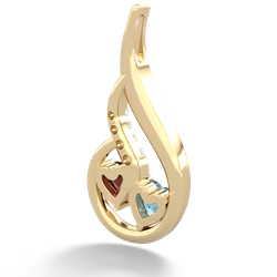 Blue Topaz Keepsake Curves 14K Yellow Gold pendant P5450