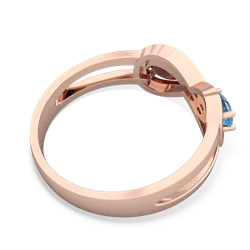 Blue Topaz Diamond Infinity 14K Rose Gold ring R5390