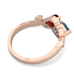 Blue Topaz Floral Elegance 14K Rose Gold ring R5790