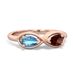 Blue Topaz Infinity 14K Rose Gold ring R5050