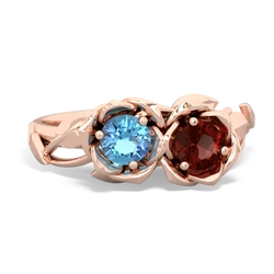 Blue Topaz Rose Garden 14K Rose Gold ring R5510