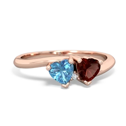 Blue Topaz Sweethearts 14K Rose Gold ring R5260