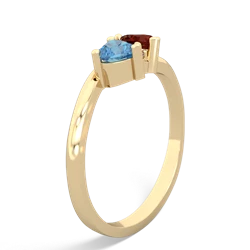 Blue Topaz Sweethearts 14K Yellow Gold ring R5260