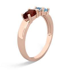 Blue Topaz Pear Bowtie 14K Rose Gold ring R0865