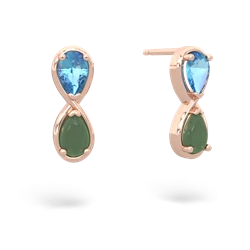 Blue Topaz Infinity 14K Rose Gold earrings E5050