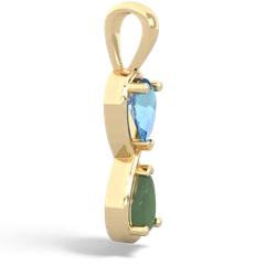 Blue Topaz Infinity 14K Yellow Gold pendant P5050