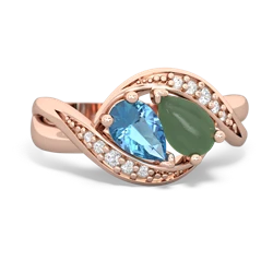 Blue Topaz Summer Winds 14K Rose Gold ring R5342