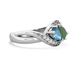 Blue Topaz Summer Winds 14K White Gold ring R5342