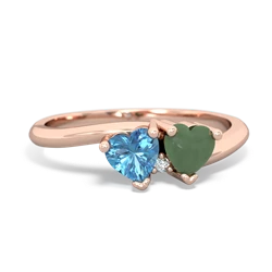 Blue Topaz Sweethearts 14K Rose Gold ring R5260