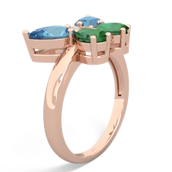 Blue Topaz Butterfly 14K Rose Gold ring R2215