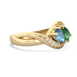 Blue Topaz Summer Winds 14K Yellow Gold ring R5342