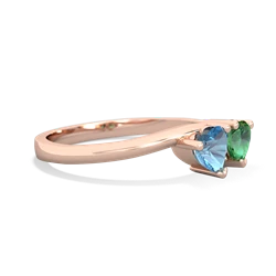 Blue Topaz Sweethearts 14K Rose Gold ring R5260