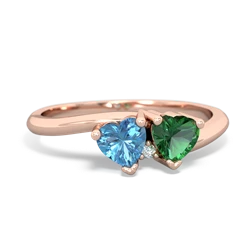 Blue Topaz Sweethearts 14K Rose Gold ring R5260