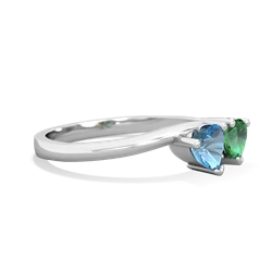 Blue Topaz Sweethearts 14K White Gold ring R5260