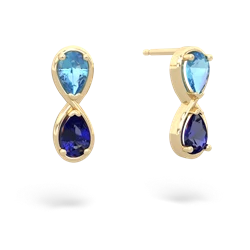 Blue Topaz Infinity 14K Yellow Gold earrings E5050