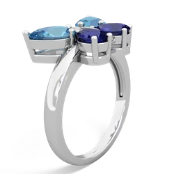 Blue Topaz Butterfly 14K White Gold ring R2215