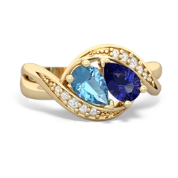 Blue Topaz Summer Winds 14K Yellow Gold ring R5342