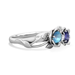 Blue Topaz Rose Garden 14K White Gold ring R5510