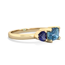 Blue Topaz Three Stone 14K Yellow Gold ring R5235